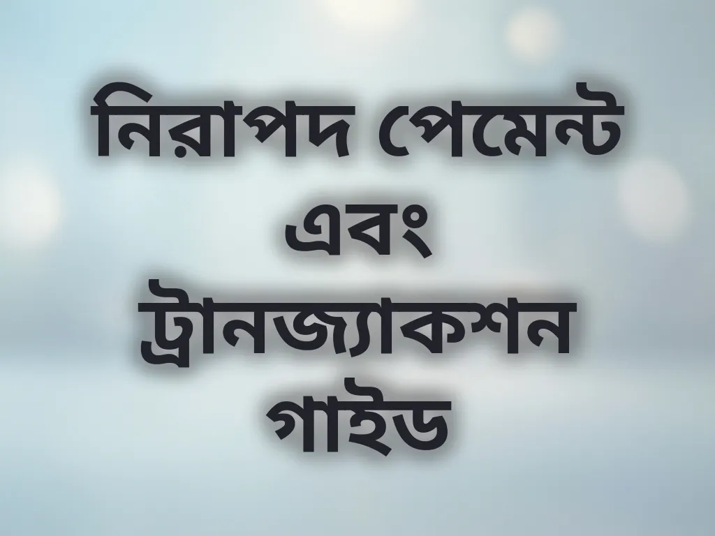 নিরাপদ পেমেন্ট এবং ট্রানজ্যাকশন গাইড